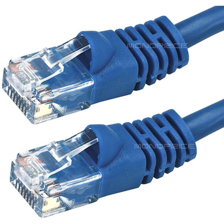 Monoprice 3436 Cat6 24AWG UTP Ethernet Network Patch Cable, 10ft Blue, Stranded, Snagless