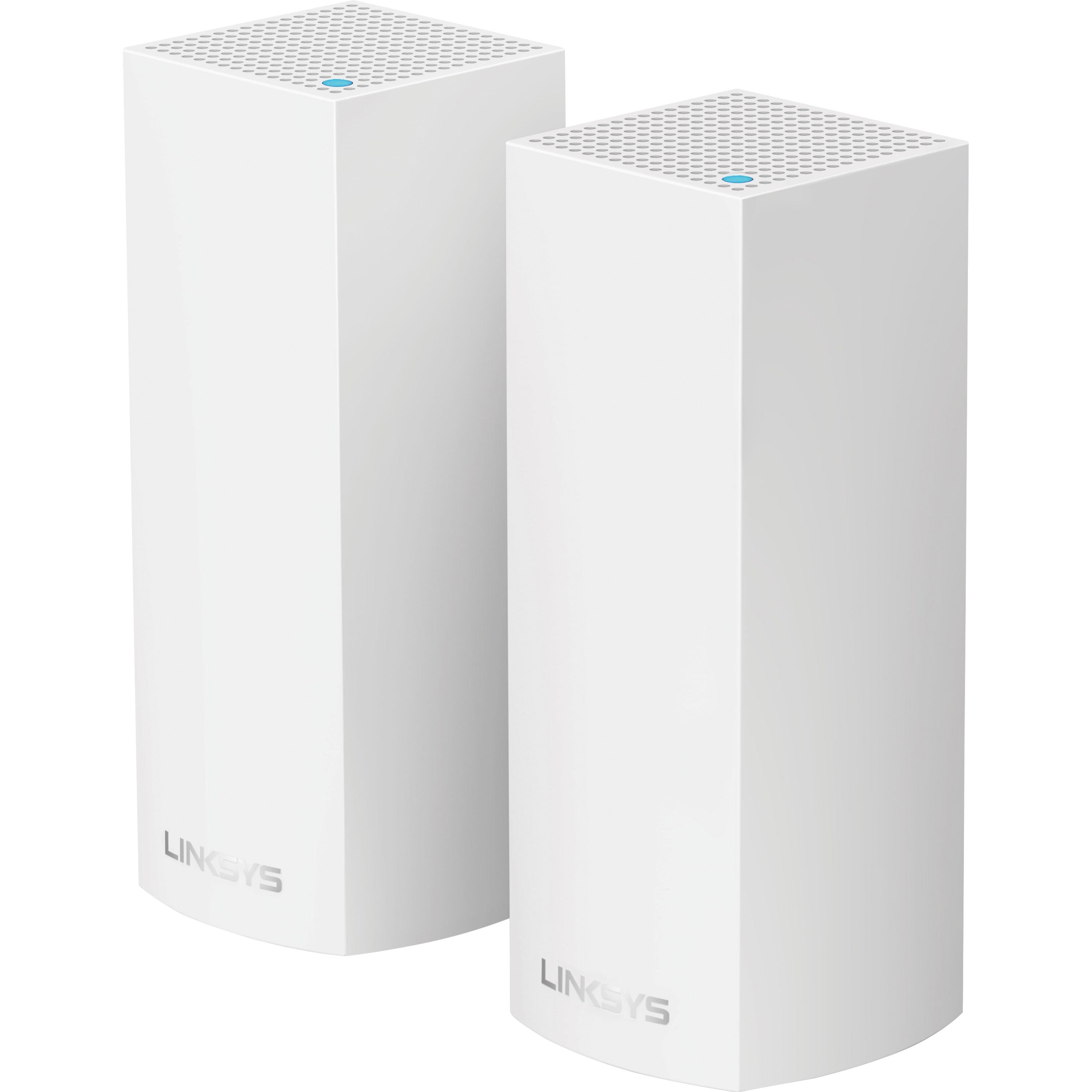 Linksys WHW0302 Velop Wi-Fi 5 Router, Intelligent Mesh Tri-Band Wi-Fi System, Gigabit Ethernet, 275 MB/s