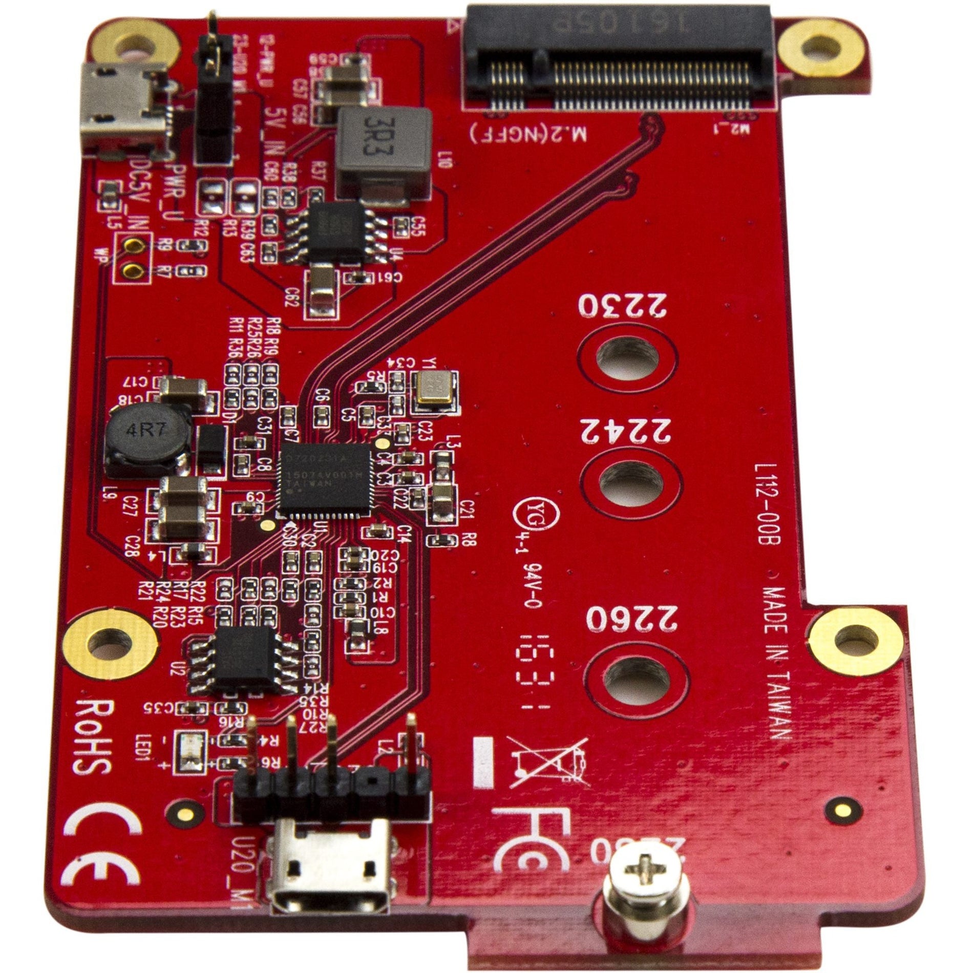 StarTech.com PIB2M21 USB to M.2 SATA Converter for Raspberry Pi and Development Boards, Easy SSD Connection and Data Transfer