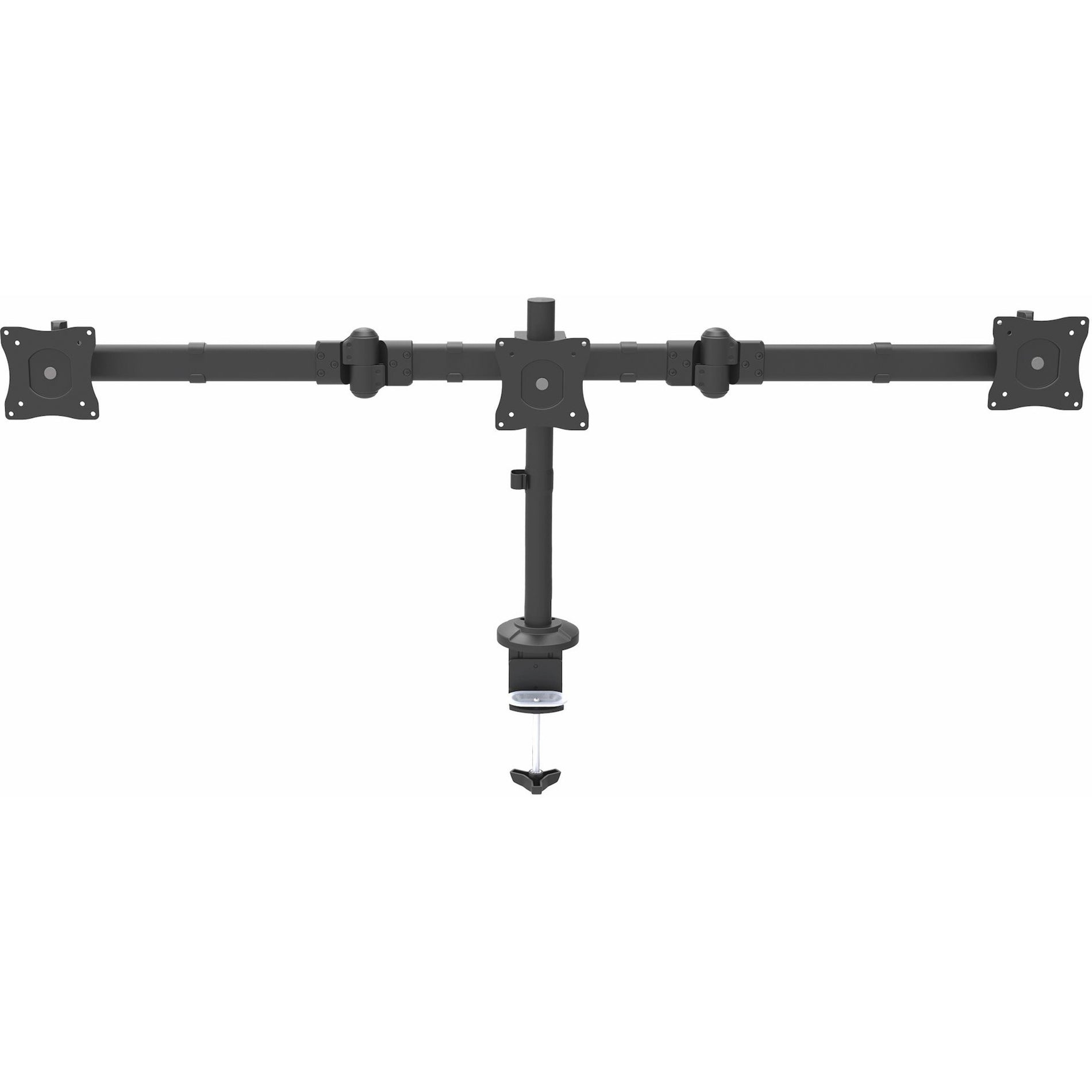 StarTech.com ARMTRIO Desk-Mount Triple Monitor Arm - Articulating, Supports 3 Monitors up to 24", Steel, Tool-less Height Adjustment