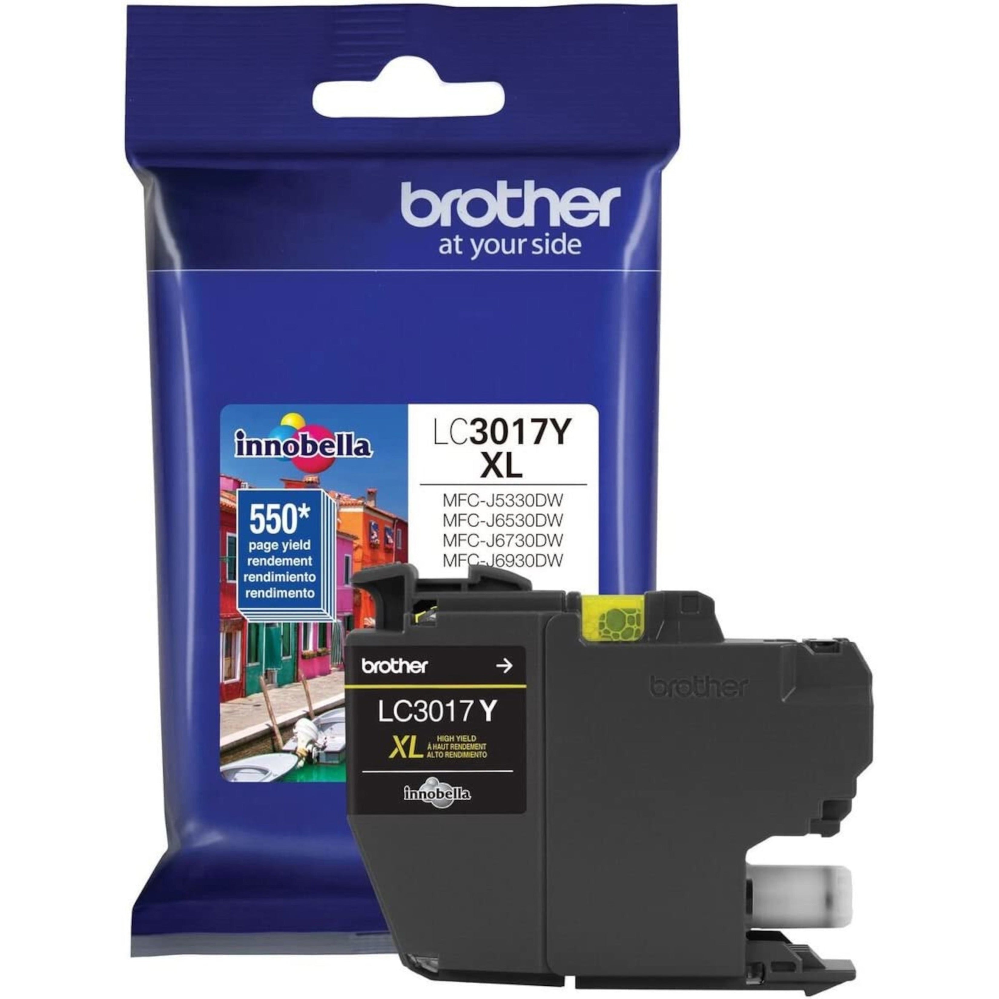 Brother LC3017Y Innobella High Yield Ink Cartridge, Yellow - 550 Pages