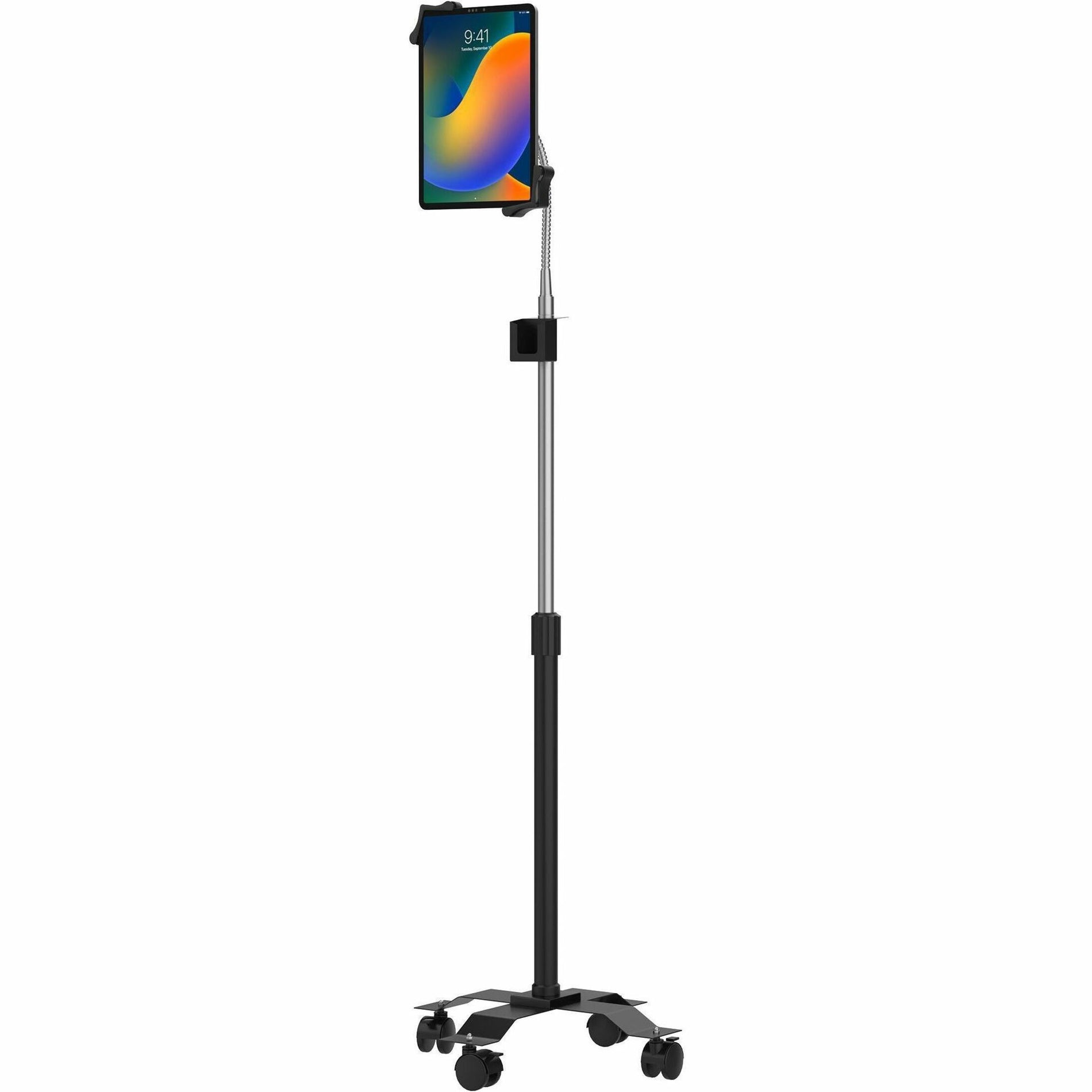 CTA Digital PAD-CGS Compact Gooseneck Floor Stand for 7-13 Inch Tablets, Adjustable Height, 360° Rotation
