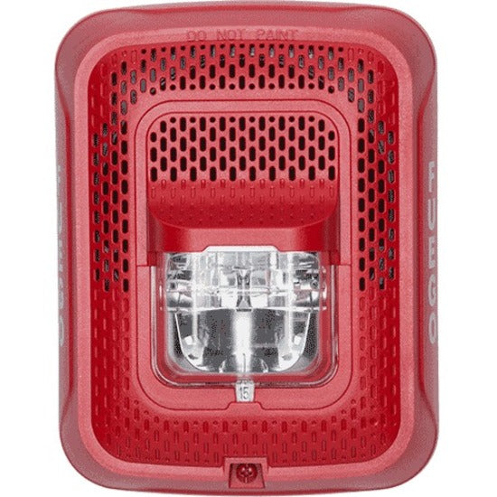 System Sensor SPSRL L Speaker Strobe, Visual and Audible Alarm, Tamper Resistant, Red