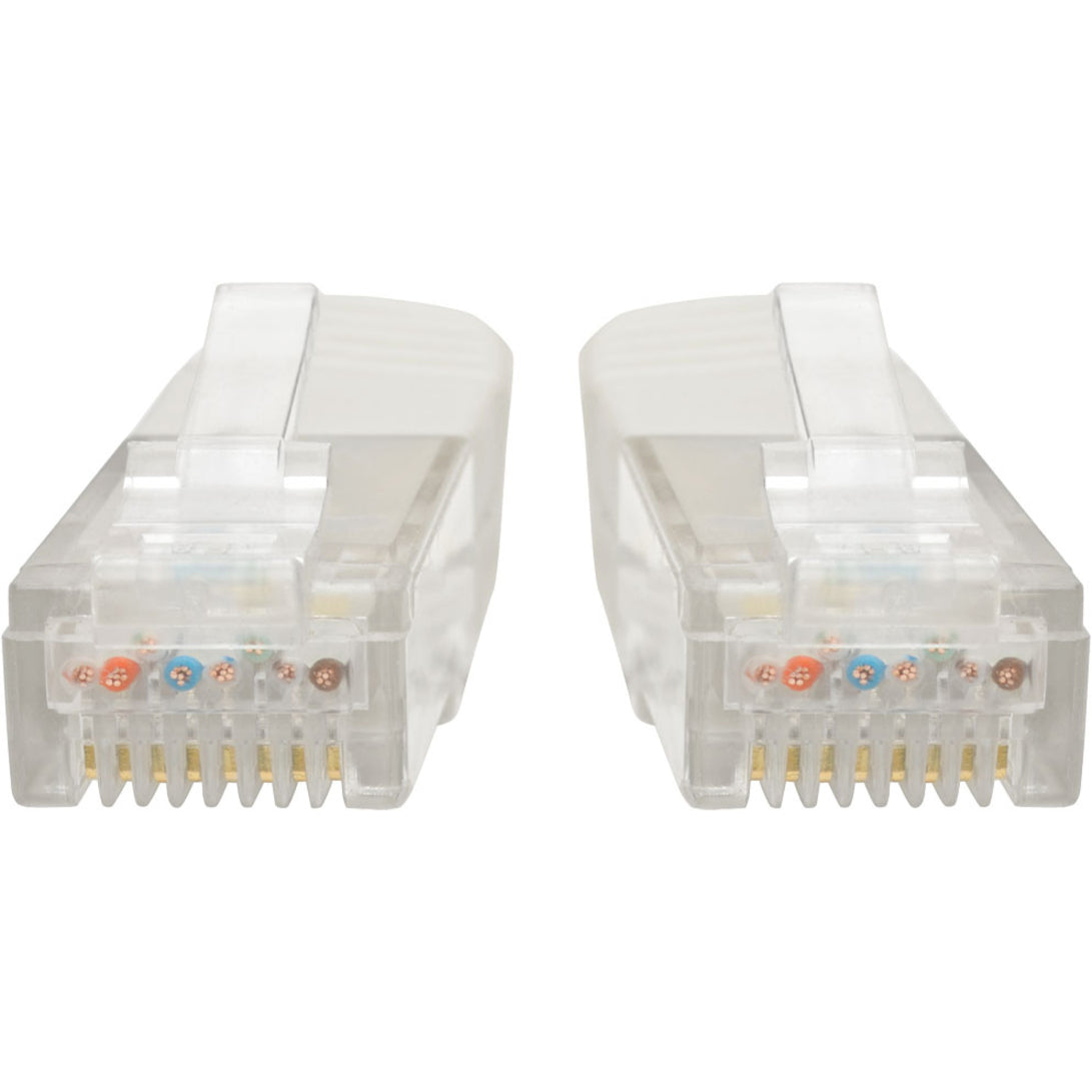 Tripp Lite N200-025-WH Cat6 Gigabit Molded Patch Cable (RJ45 M/M), White, 25 ft, Strain Relief, Gold Plated Connectors