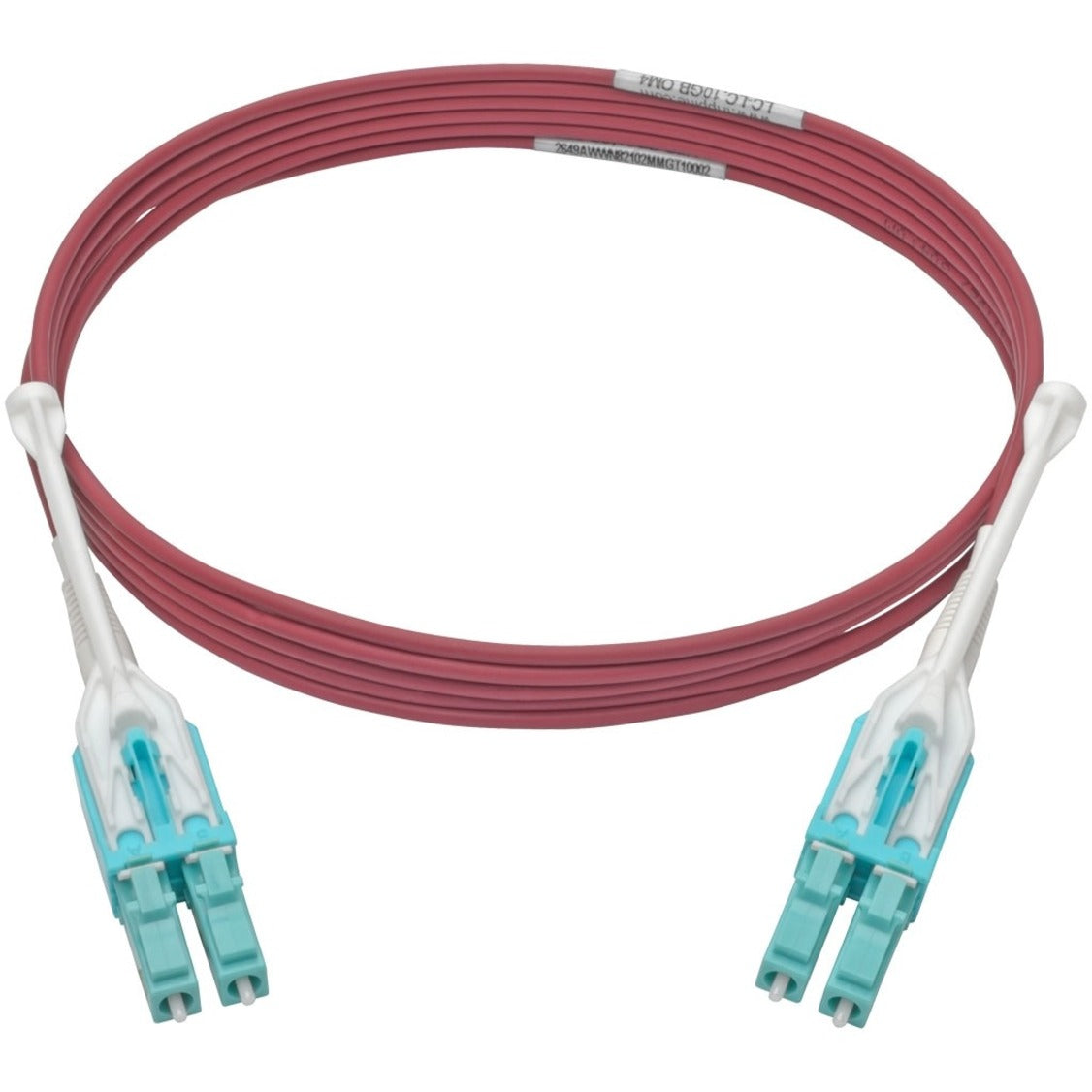 Tripp Lite N821-02M-MG-T Fiber Optic Network Cable, 6.60 ft, Multi-mode, 100 Gbit/s, Magenta