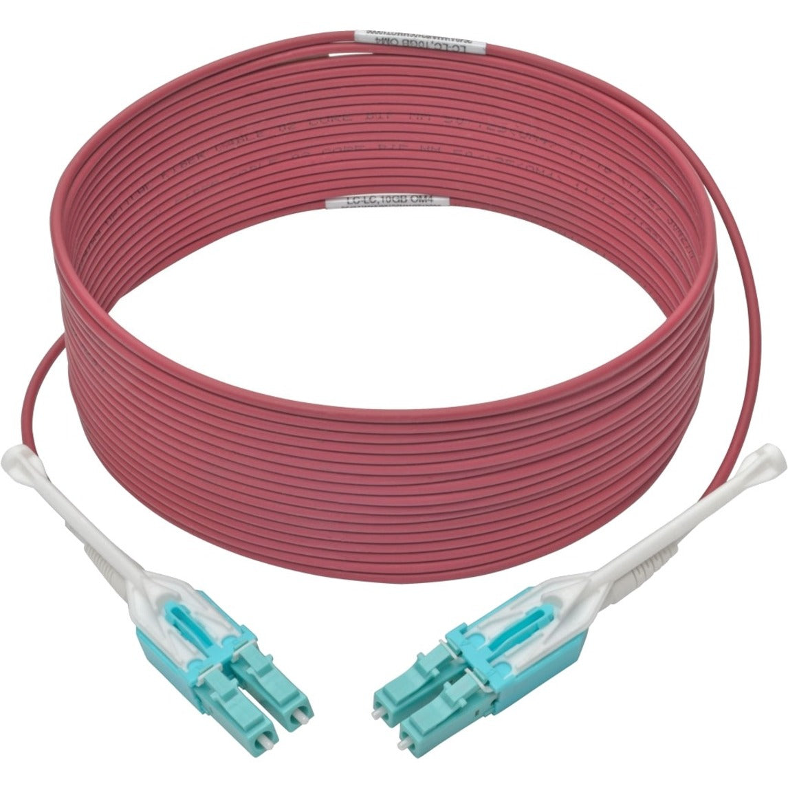Tripp Lite N821-06M-MG-T Fiber Optic Network Cable, 19.70 ft, Multi-mode, 100 Gbit/s, Magenta