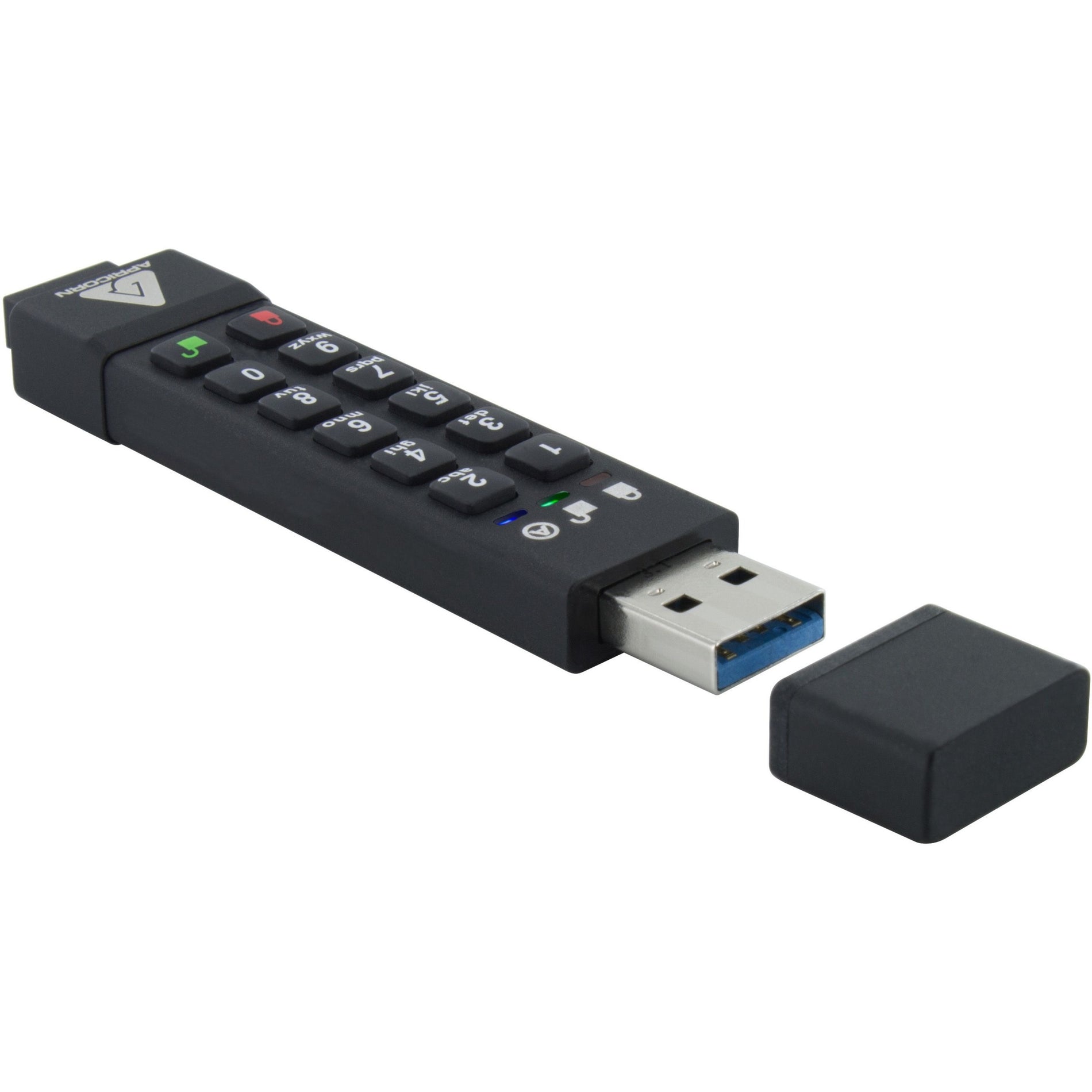 Apricorn ASK3Z-16GB Aegis Secure Key 3z USB 3.1 Flash Drive, 16GB, 256-bit AES Encryption