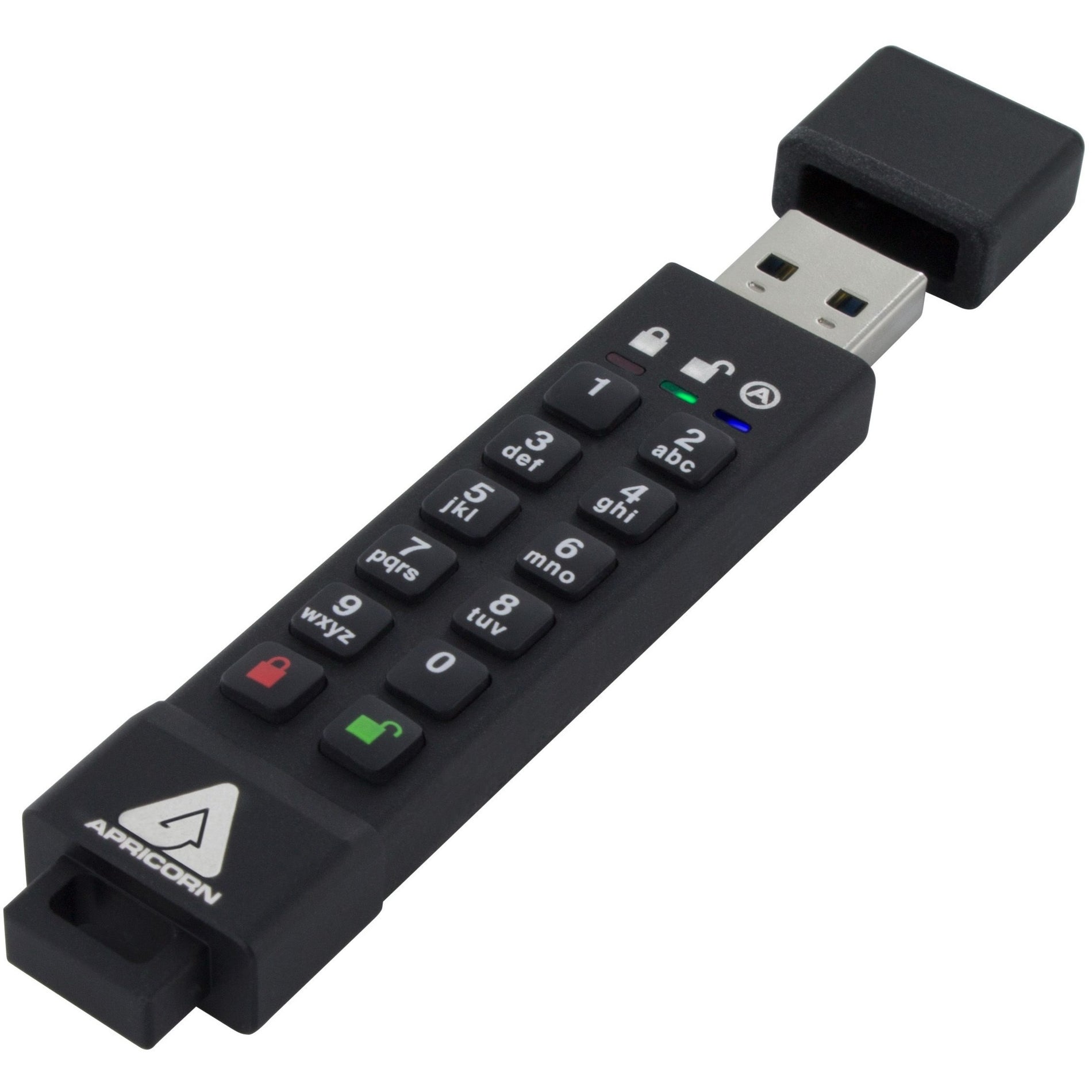 Apricorn ASK3Z-32GB Aegis Secure Key 3z USB 3.1 Flash Drive, 32GB, 256-bit AES Encryption
