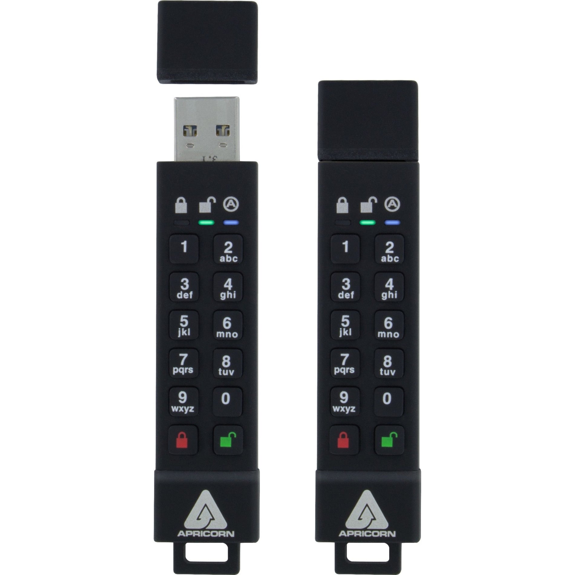 Apricorn ASK3Z-64GB Aegis Secure Key 3z USB 3.1 Flash Drive, 64GB, 256-bit AES Encryption