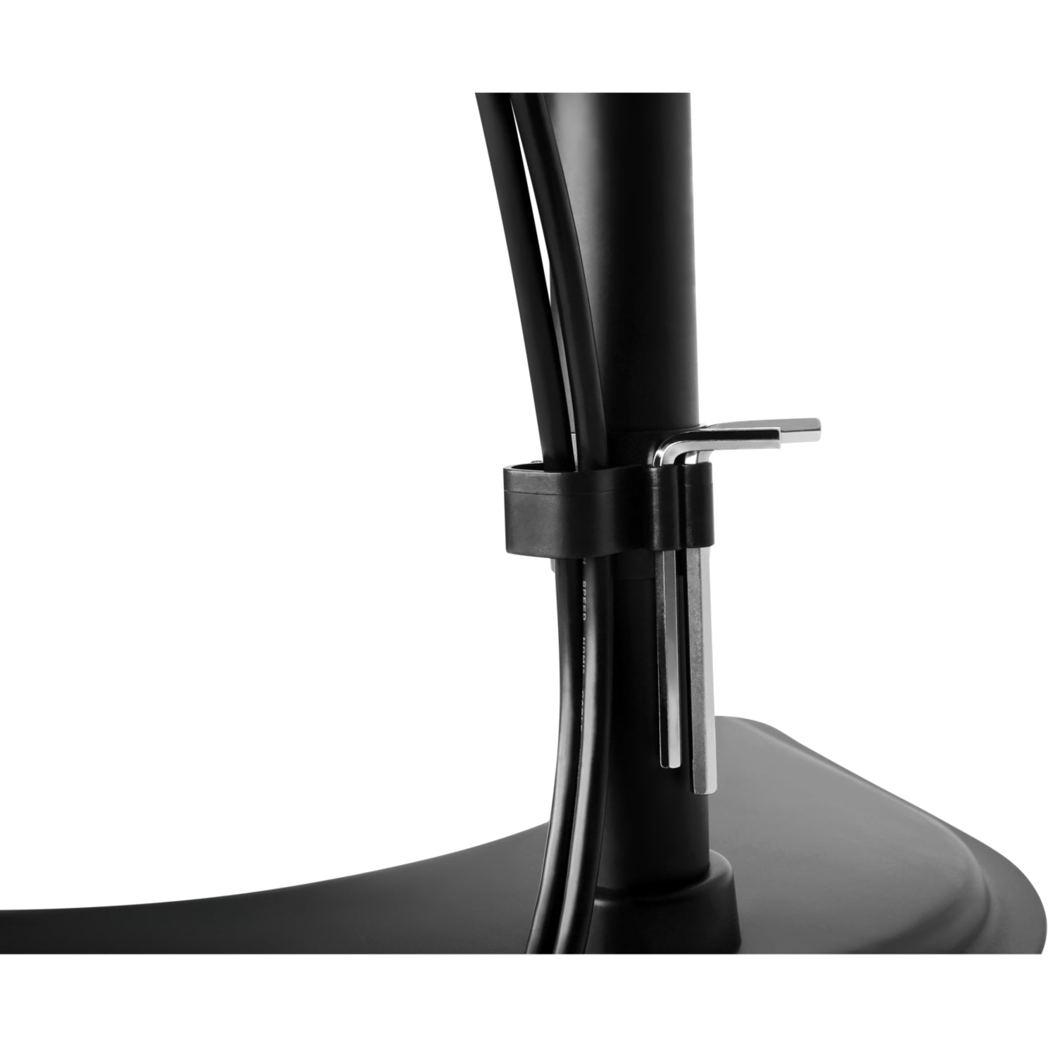 V7 DS1FST-1N Triple Swivel Desk Stand Mount, Cable Management, Swivel, Rotate, Tilt, Ergonomic, 360° Rotation