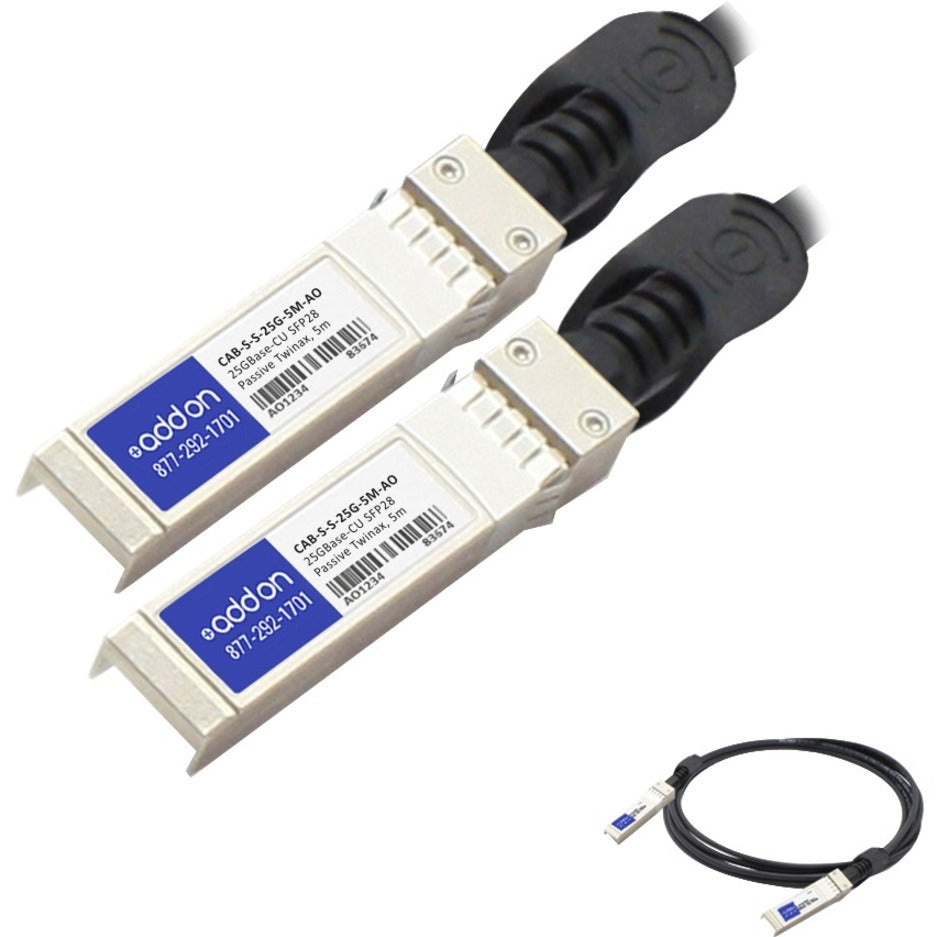 AddOn CAB-S-S-25G-5M-AO SFP28 Network Cable, 16.40 ft, 25 Gbit/s, Passive