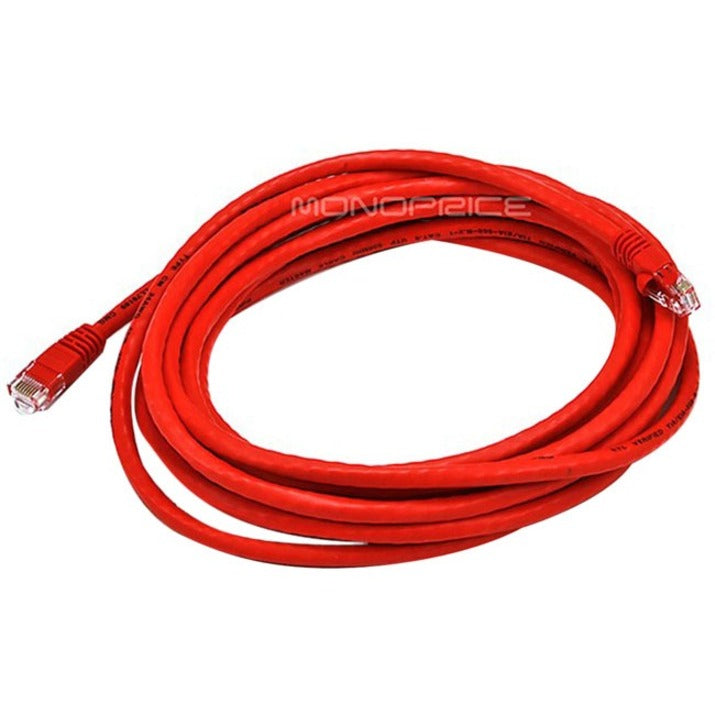 Monoprice 2311 Cat6 24AWG UTP Ethernet Network Patch Cable, 14ft Red, Stranded, Snagless