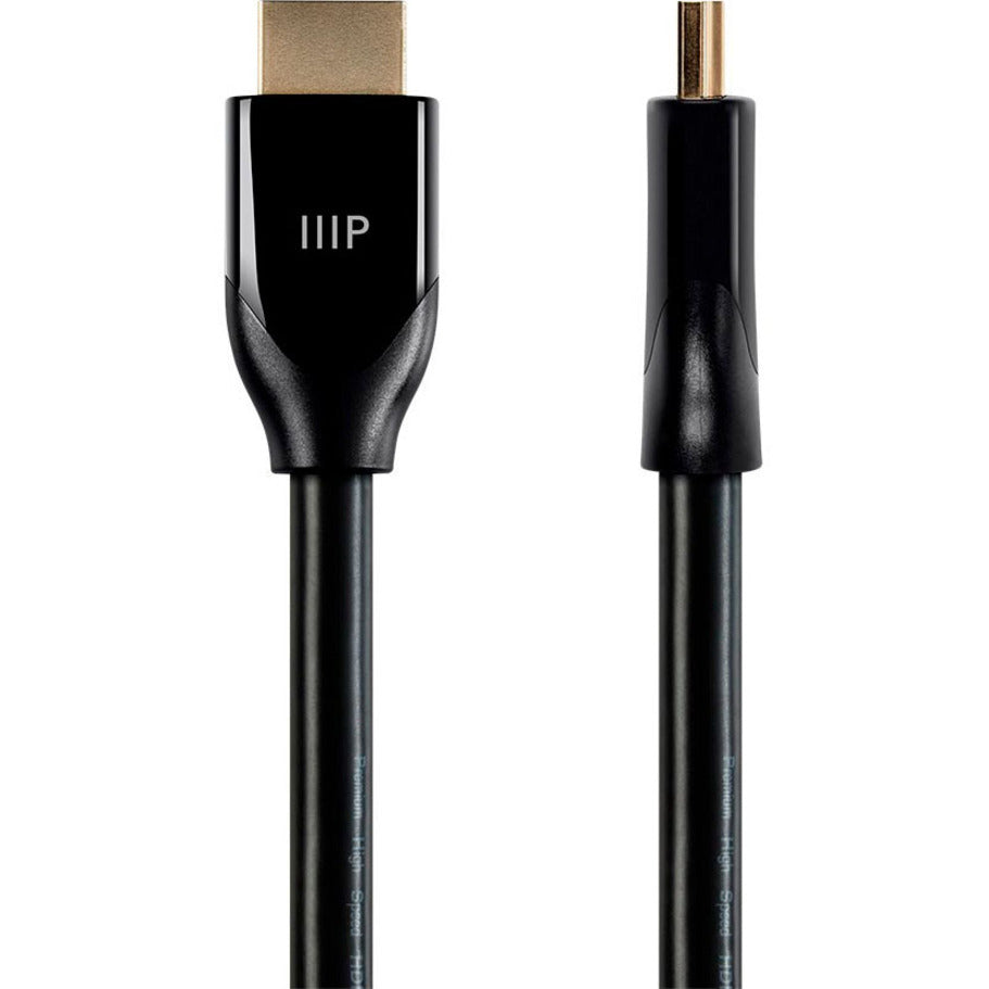 Monoprice 15429 Certified Premium High Speed HDMI Cable, HDR, 10ft Black - 18 Gbit/s Data Transfer Rate, 3840 x 2160 Supported Resolution