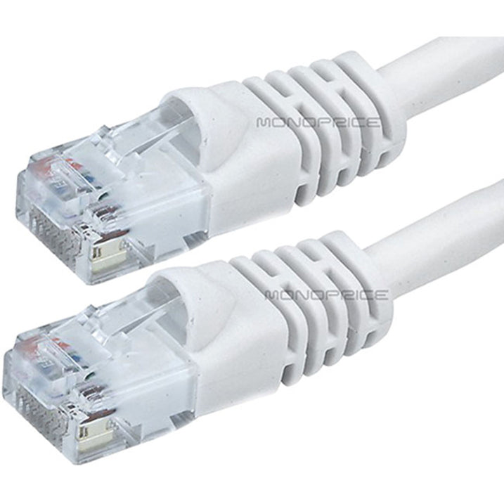 Monoprice 7506 Cat6 24AWG UTP Ethernet Network Patch Cable, 6-inch White, Stranded, Snagless