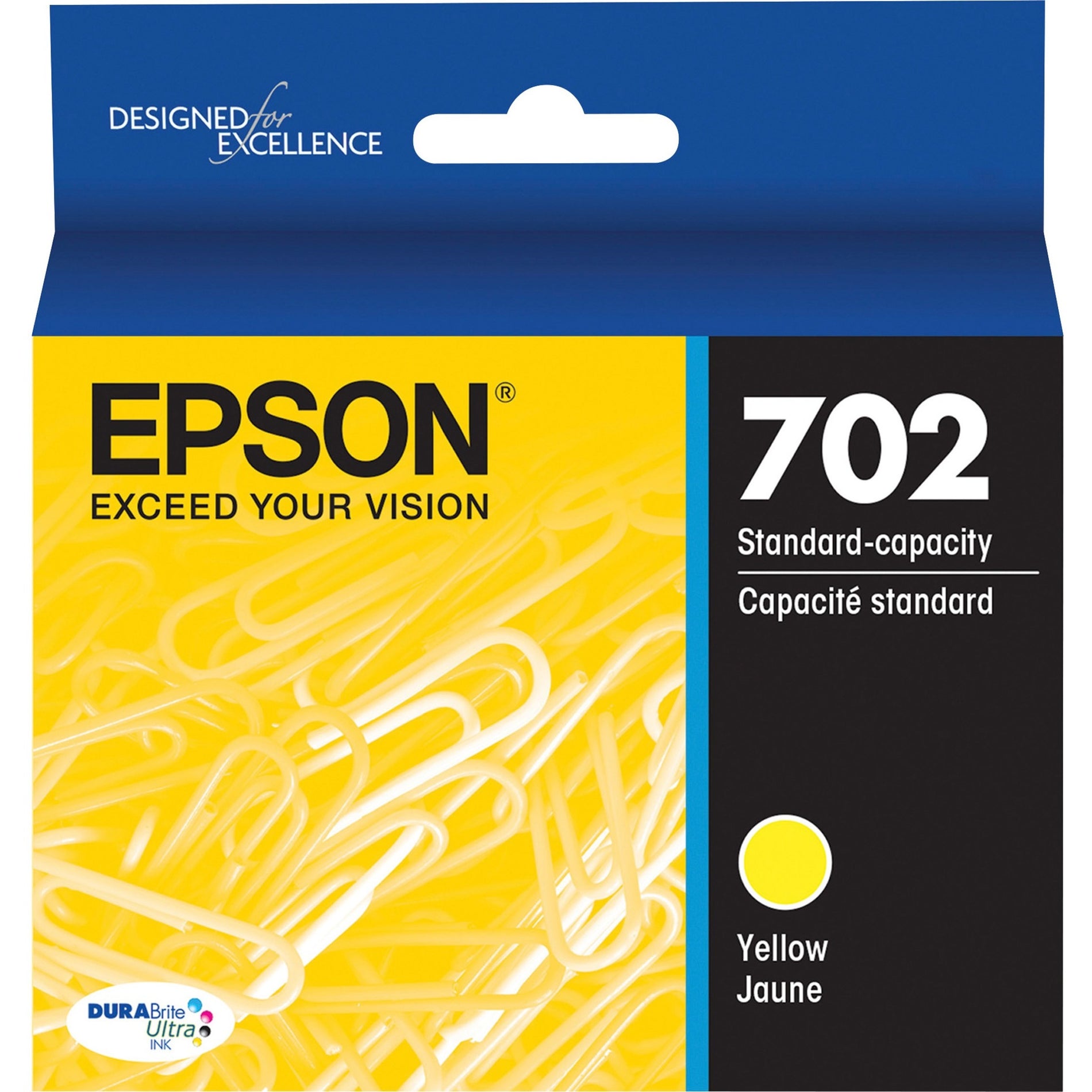 Epson T702420-S DURABrite Ultra Yellow Ink Cartridge, Standard Yield, 300 Pages