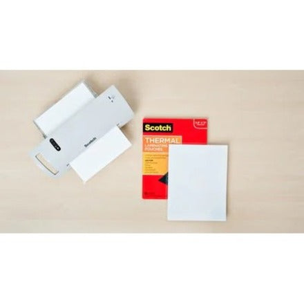 Scotch TP5854-100 Thermal Laminating Pouches, Thick, Durable, Photo-safe, 5 mil, Clear, 100/Pack