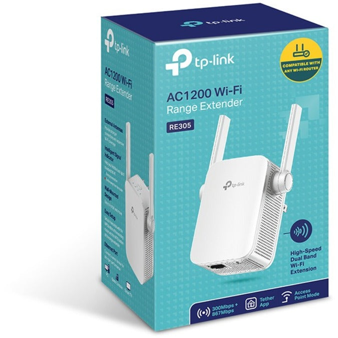 TP-Link RE305 AC1200 Wi-Fi Range Extender, Dual Band, 1.17 Gbit/s