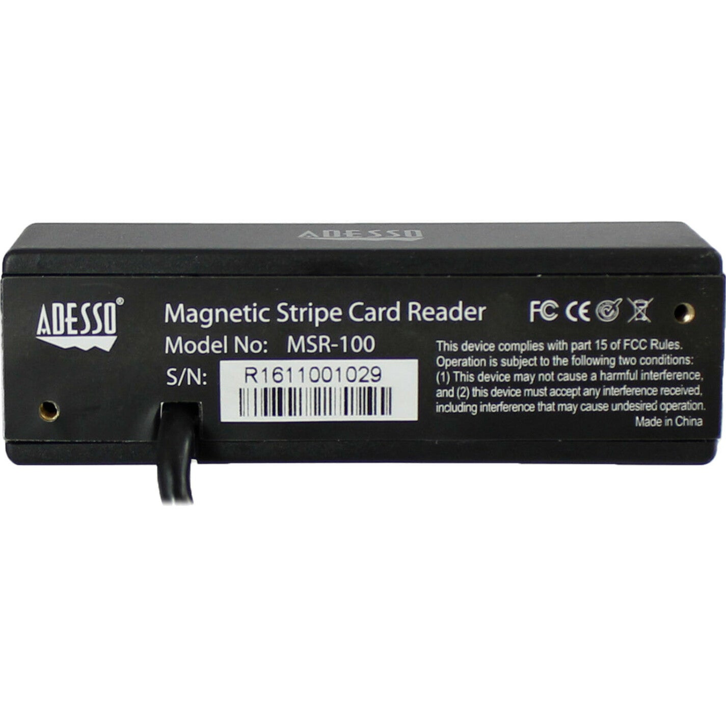 Adesso Magnetic Stripe Card Reader MSR-100 Triple Track, 50 in/s ...