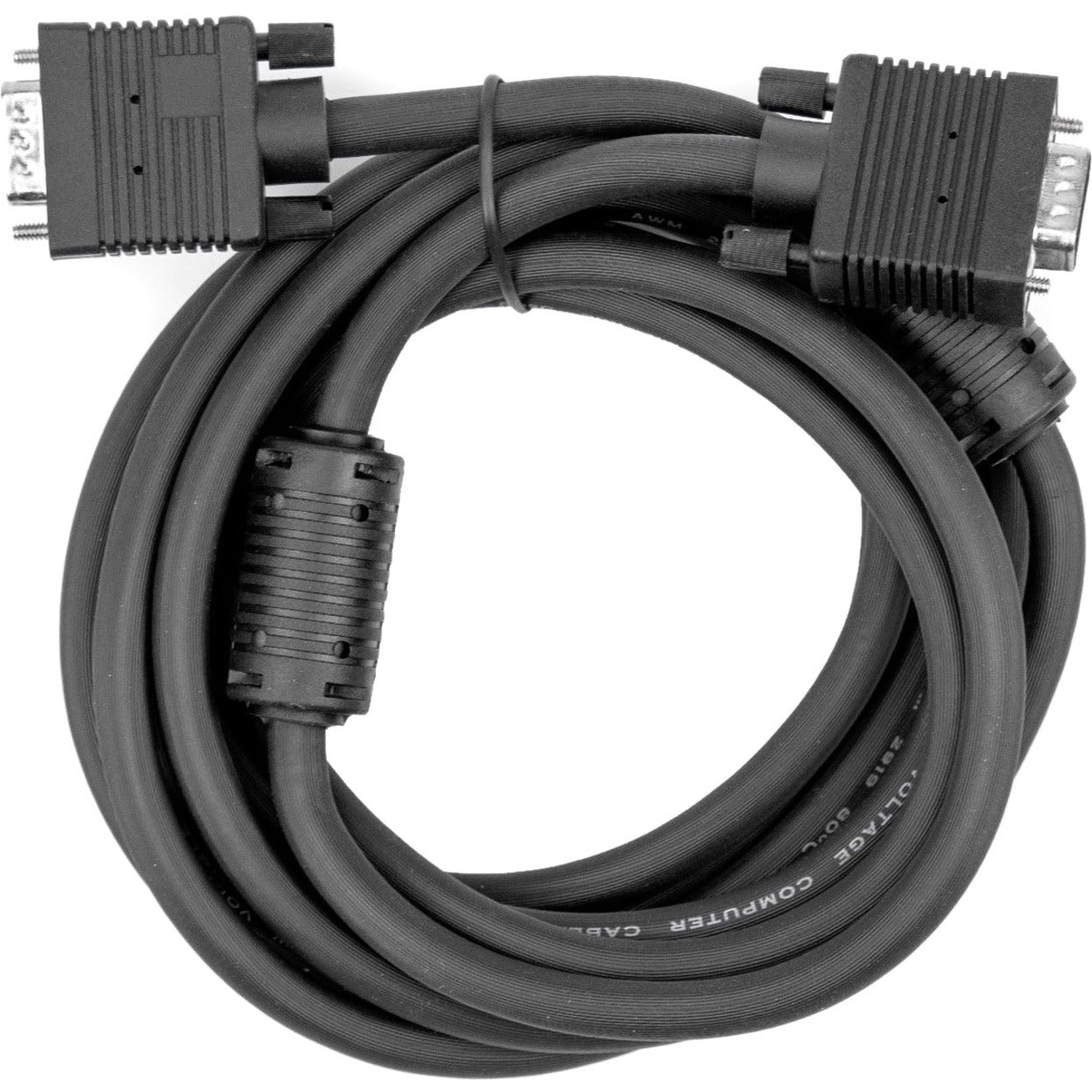 Rocstor Y10C122-B1 Premium High-Resolution SVGA/VGA Monitor Cable, 10 ft, EMI/RF Protection, Molded, Black