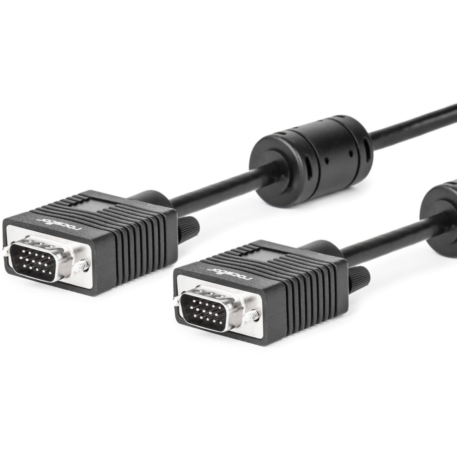 Rocstor Y10C138-B1 Premium High-Resolution SVGA/VGA Monitor Cable, 6 ft, EMI/RF Protection, Molded