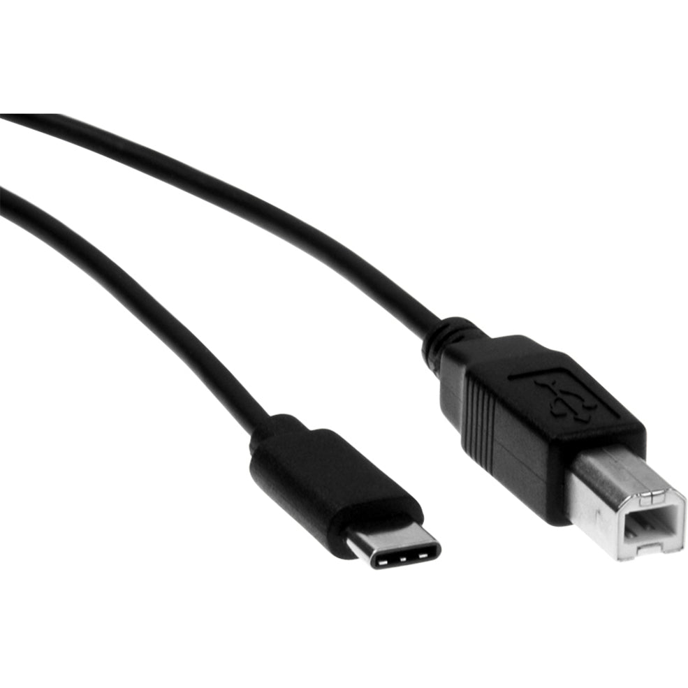 Rocstor Y10C141-B1 Premium USB Data Transfer Cable, Reversible, 3 ft, USB-C to USB-B, Black