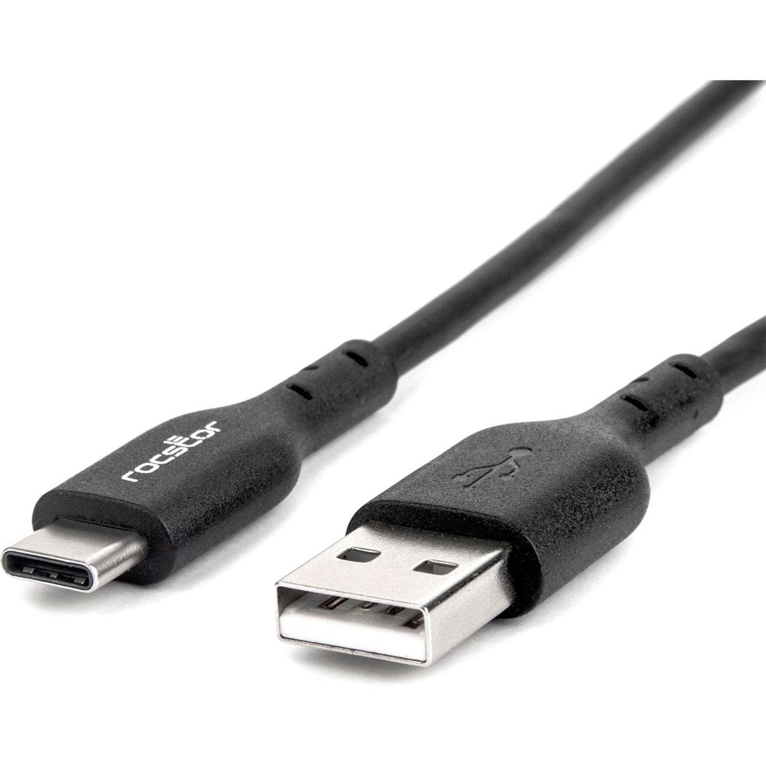 Rocstor Y10C144-B1 Premium USB Data Transfer Cable, 3 ft, Reversible, Black