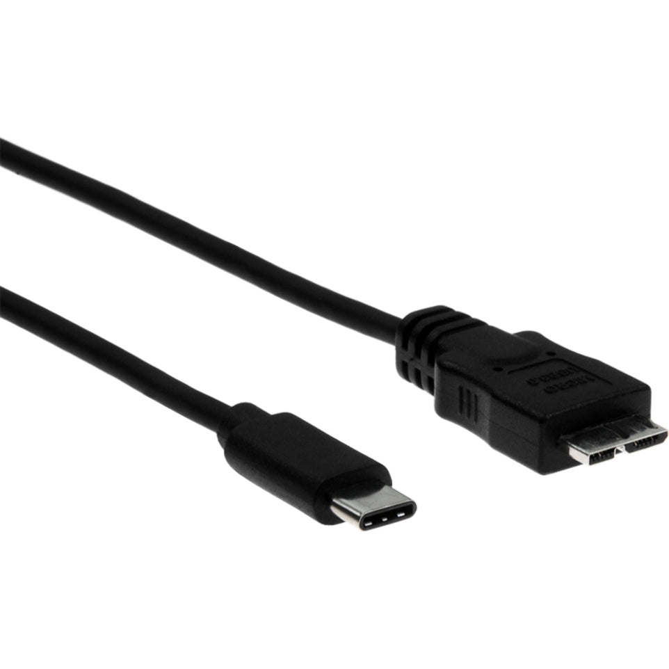 Rocstor Y10C146-B1 Premium USB Data Transfer Cable, USB-C to Micro-B, 3ft, Reversible, 480 Mbit/s