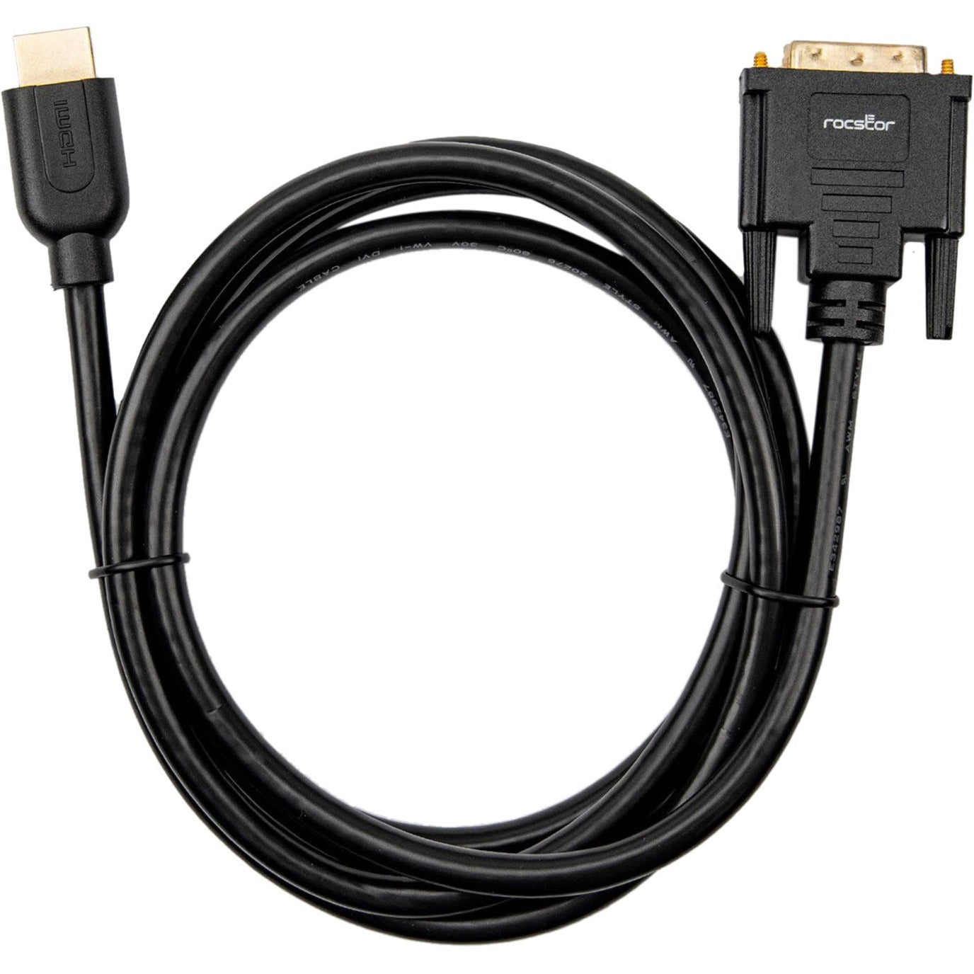 Rocstor Y10C124-B1 Premium HDMI to DVI-D Cable, 6ft - High-Quality Video Connection