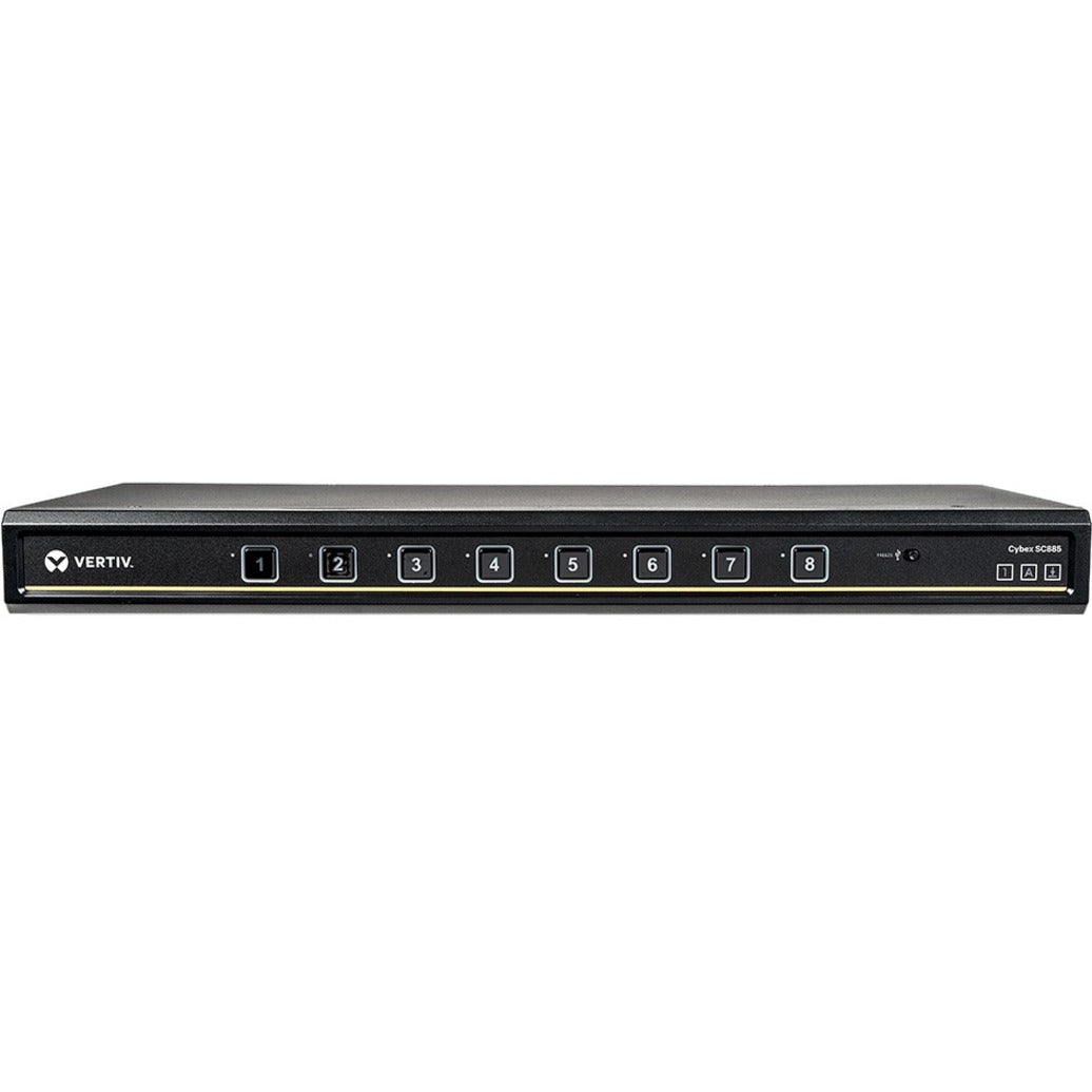 AVOCENT SC885-001 Cybex SC885 Single Head KVM Switchbox, 8 Port DVI-I USB TAA, 2560 x 1600, 3 Year Warranty