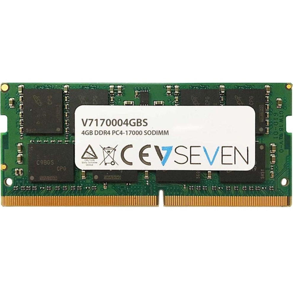 V7 V7170004GBS 4GB DDR4 PC4-17000 - 2133Mhz SO DIMM Notebook Memory Module, Boost Your Laptop's Performance