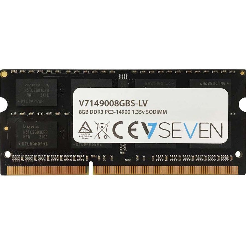 V7 V7149008GBS-LV 8GB DDR3 PC3-14900 - 1866mhz SO DIMM Notebook Memory Module, High Performance RAM for Laptops