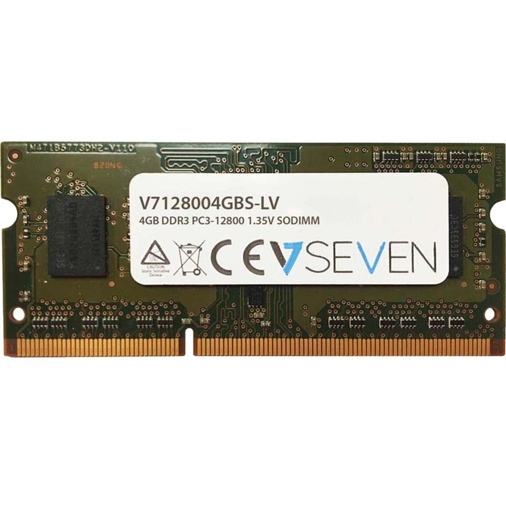 V7 V7128004GBS-LV 4GB DDR3 SDRAM Memory Module, 1600 MHz, Unbuffered