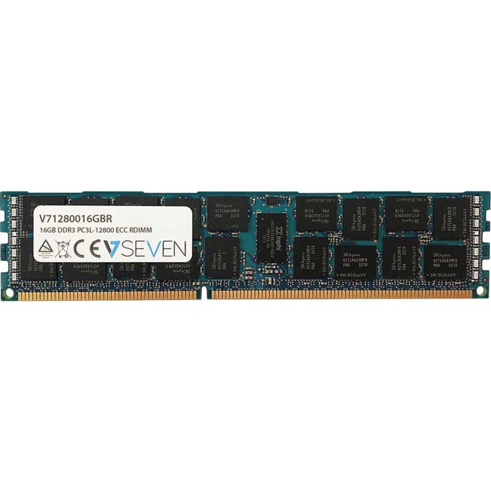 V7 V71280016GBR 16GB DDR3 PC3-12800 - 1600mhz SERVER ECC REG Server Memory Module, High Performance RAM for Desktop PC