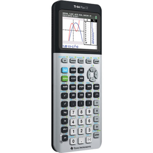 Texas Instruments 84PLCE/TBL/1L1/AC TI-84 Plus CE Graphing Calculator, Color Display, Rechargeable Battery