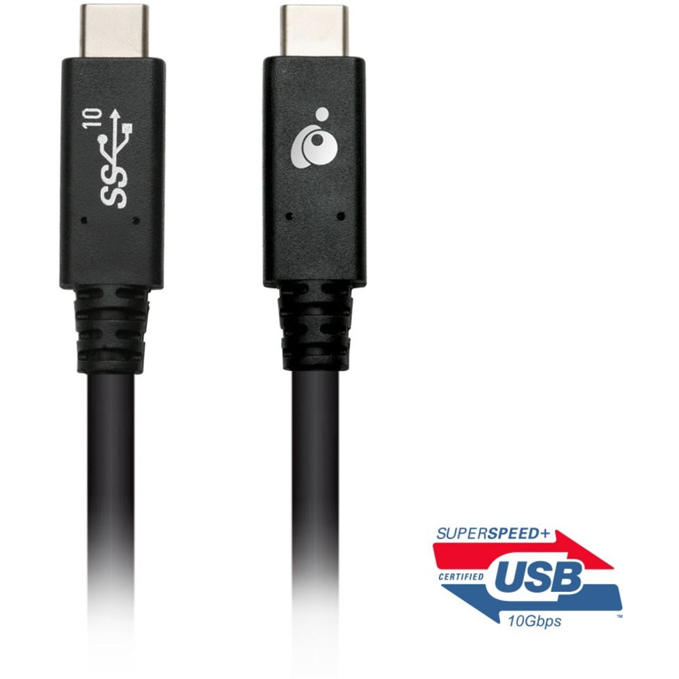 IOGEAR G2LU3CCM01E Smart USB-C to USB-C Cable, 10Gbps 3.3ft (1m), USB-IF Certified, E-Marker