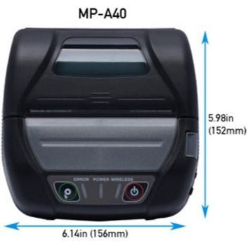 Seiko MP-A40-BT-00A MP-A40 Direct Thermal Label Printer, Bluetooth, Portable