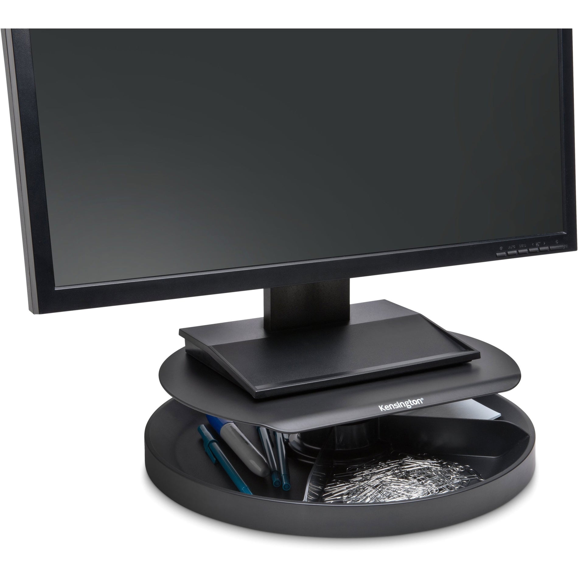 Kensington K52787WW SmartFit Spin2 Monitor Stand, 360° Rotation, Height Adjustable, 40 lb Maximum Load Capacity