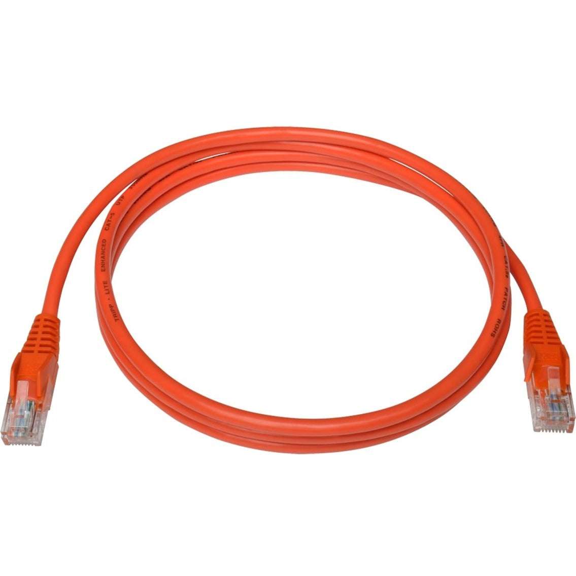 Tripp Lite N001-005-OR Cat5e 350 MHz Snagless Molded UTP Patch Cable (RJ45 M/M), Orange, 5 ft, High-Speed Ethernet Connectivity