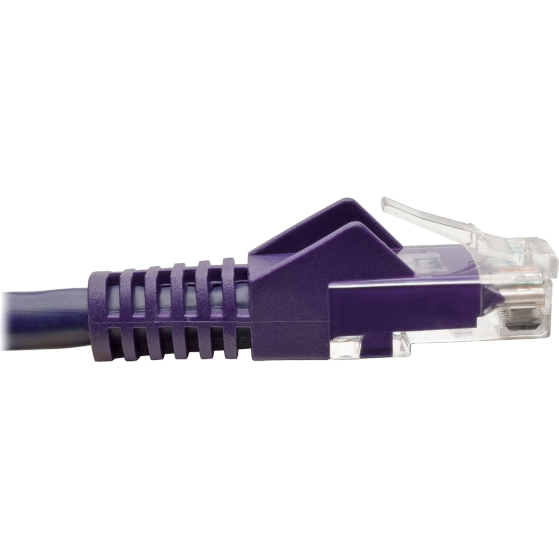 Tripp Lite N201-002-PU Cat6 Gigabit Snagless Molded Patch Cable, Purple, 2 ft, Crosstalk Protection, Flexible, 1 Gbit/s Data Transfer Rate