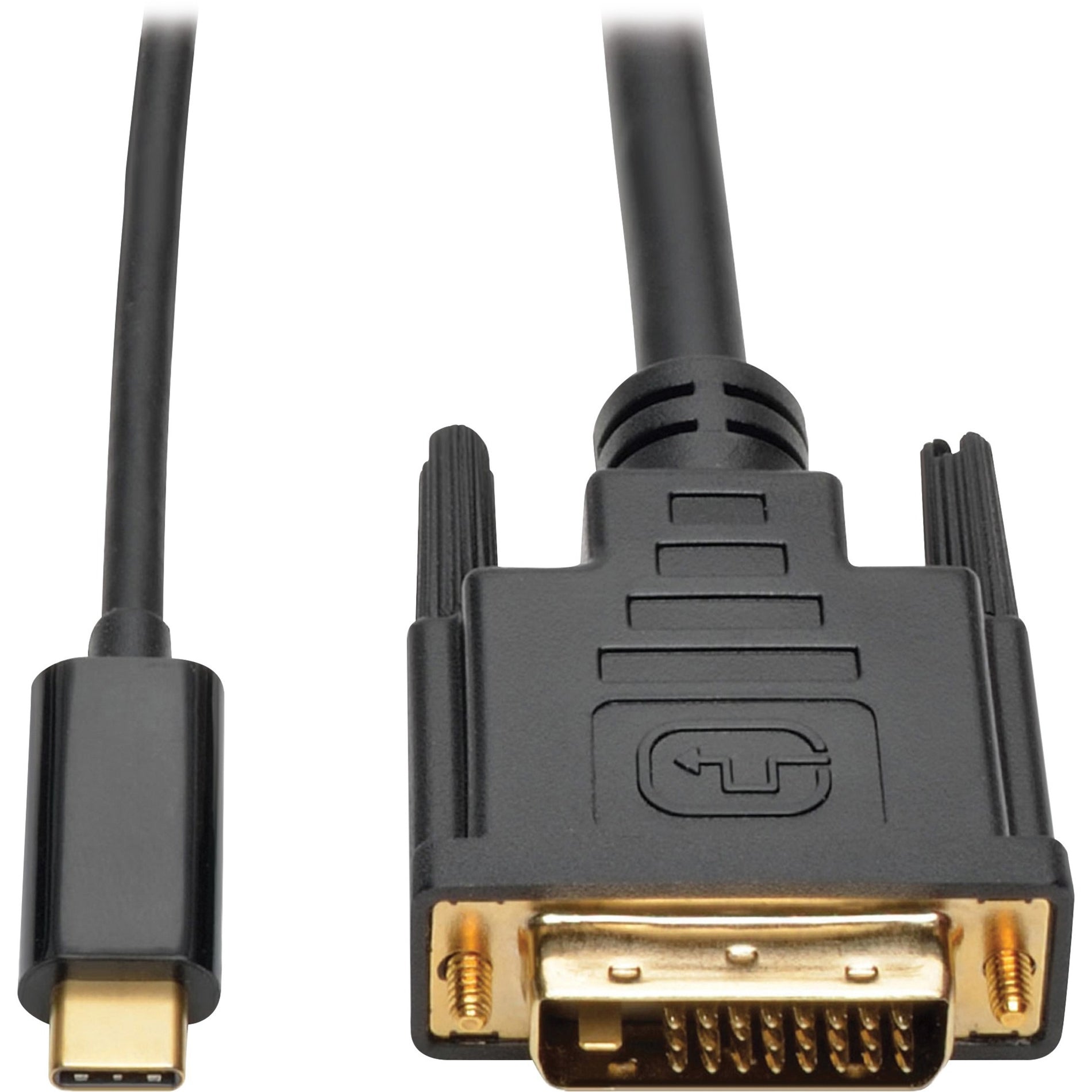 Tripp Lite U444-006-D USB C to DVI Adapter Cable, 1920 x 1080 (1080p), 6 ft, Black