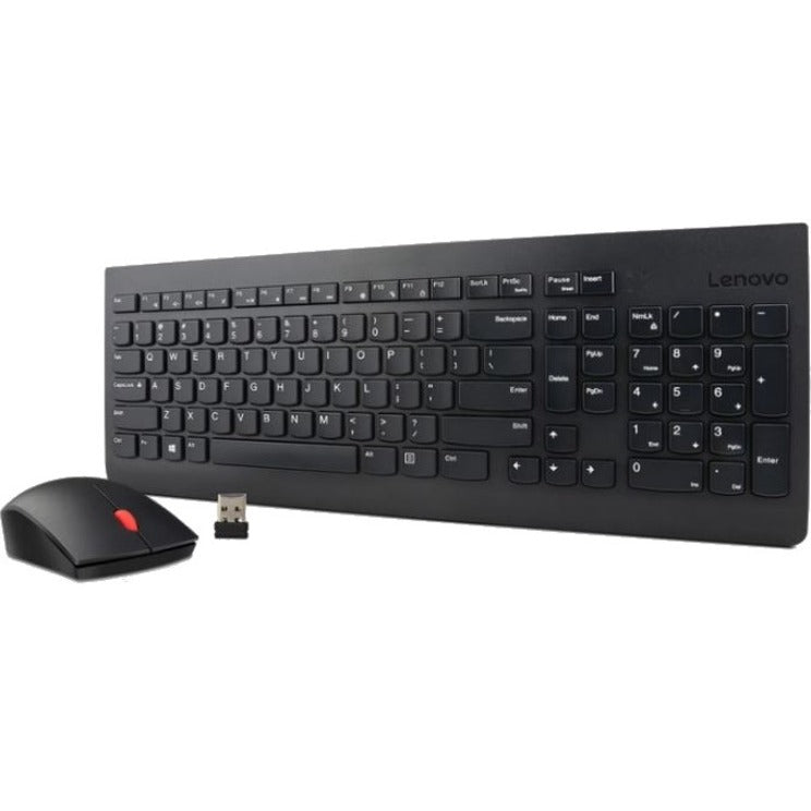 Lenovo 4X30M39482 Essential Wireless Keyboard and Mouse Combo - LA Spanish 171 (w/o Battery), Ergonomic Fit, Symmetrical, 5 Buttons, 1200 dpi