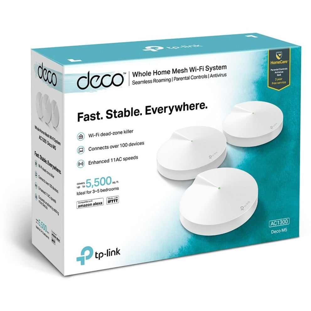 TP-Link Deco M5(3-Pack) Home Wi-Fi System, Mesh Network, AC1300