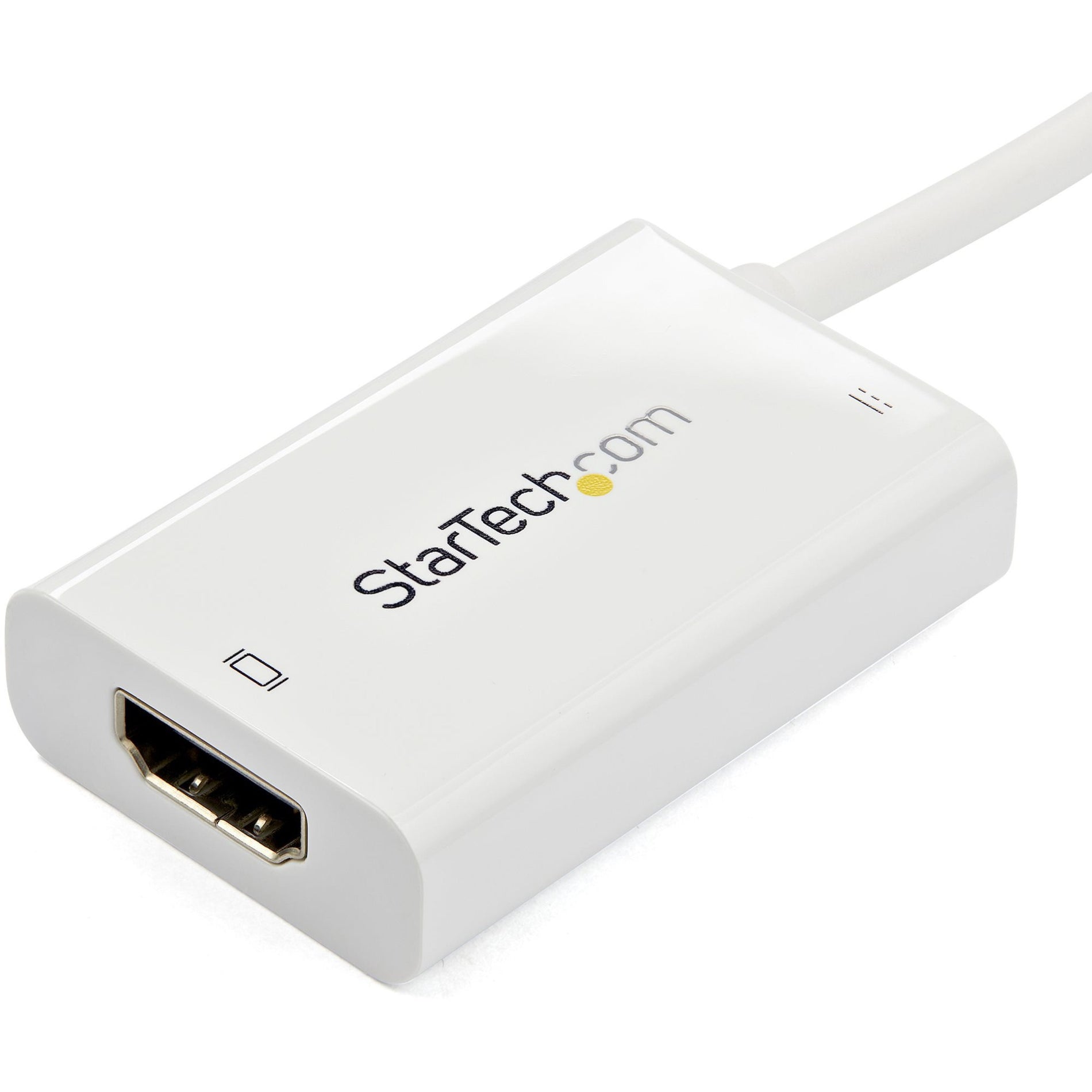 StarTech.com CDP2HDUCPW USB-C to HDMI Video Adapter with USB Power Delivery - 4K 60Hz, White [Discontinued]