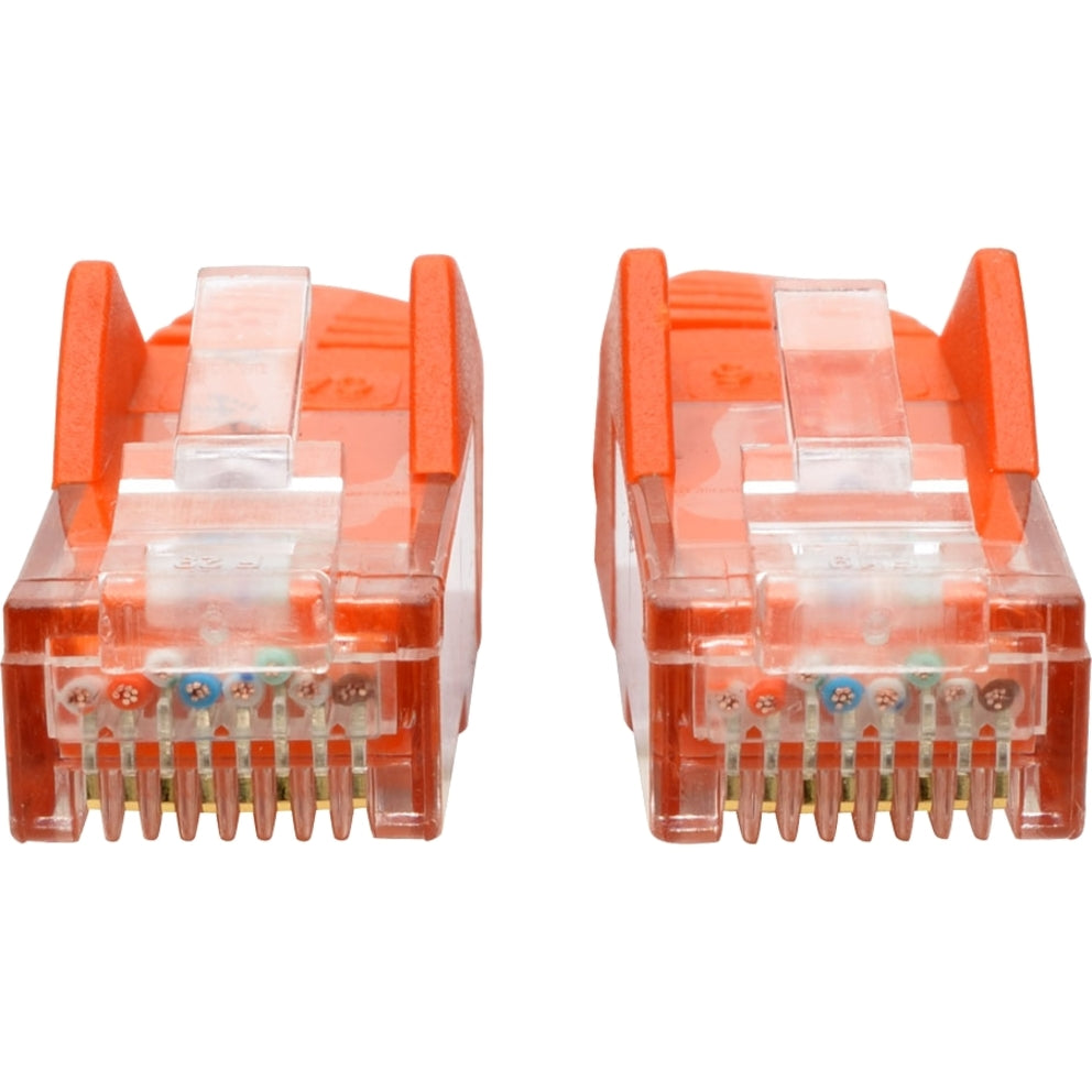 Tripp Lite N201-001-OR Cat6 Gigabit Snagless Molded UTP Patch Cable (RJ45 M/M), Orange, 1 ft, Lifetime Warranty, RoHS & REACH Certified