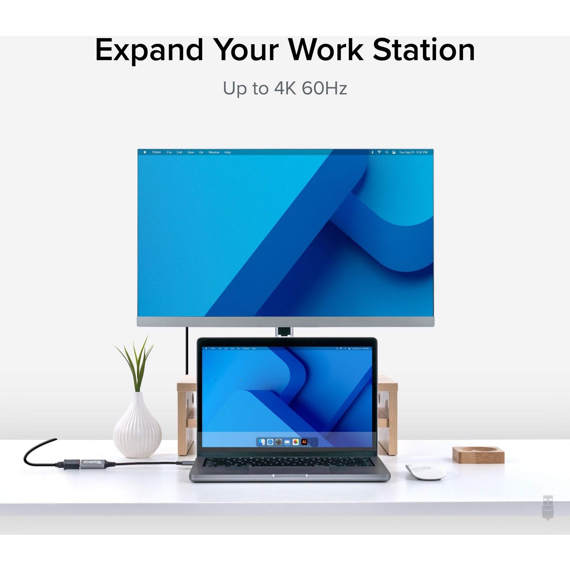 Plugable USBC-HDMI USB 3.1 Type-C to HDMI 2.0 Adapter, Plug and