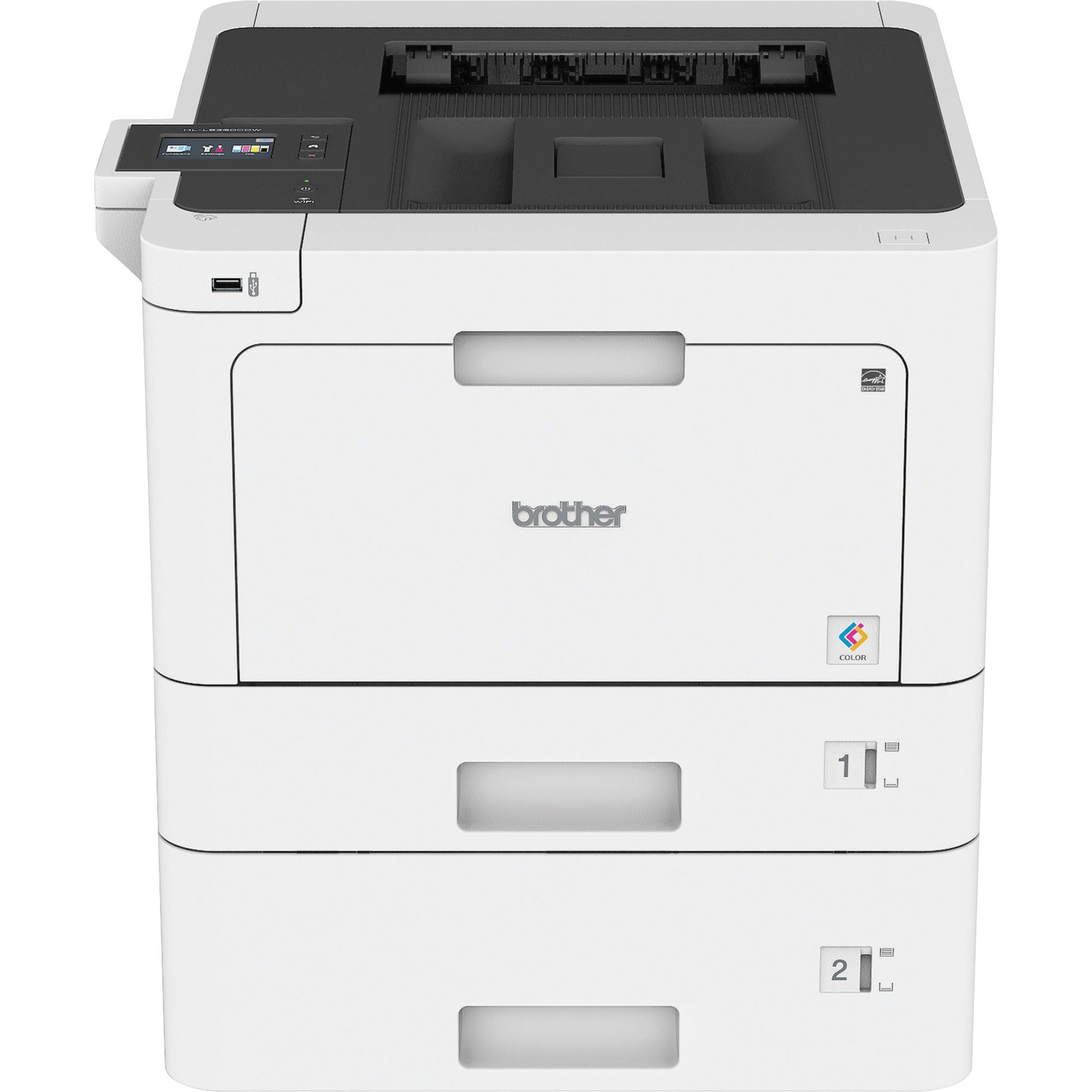 Brother HL-L8360CDWT Laser Printer, Wireless, 33PPM, 17.4Wx19.5Dx17.5H, Gray
