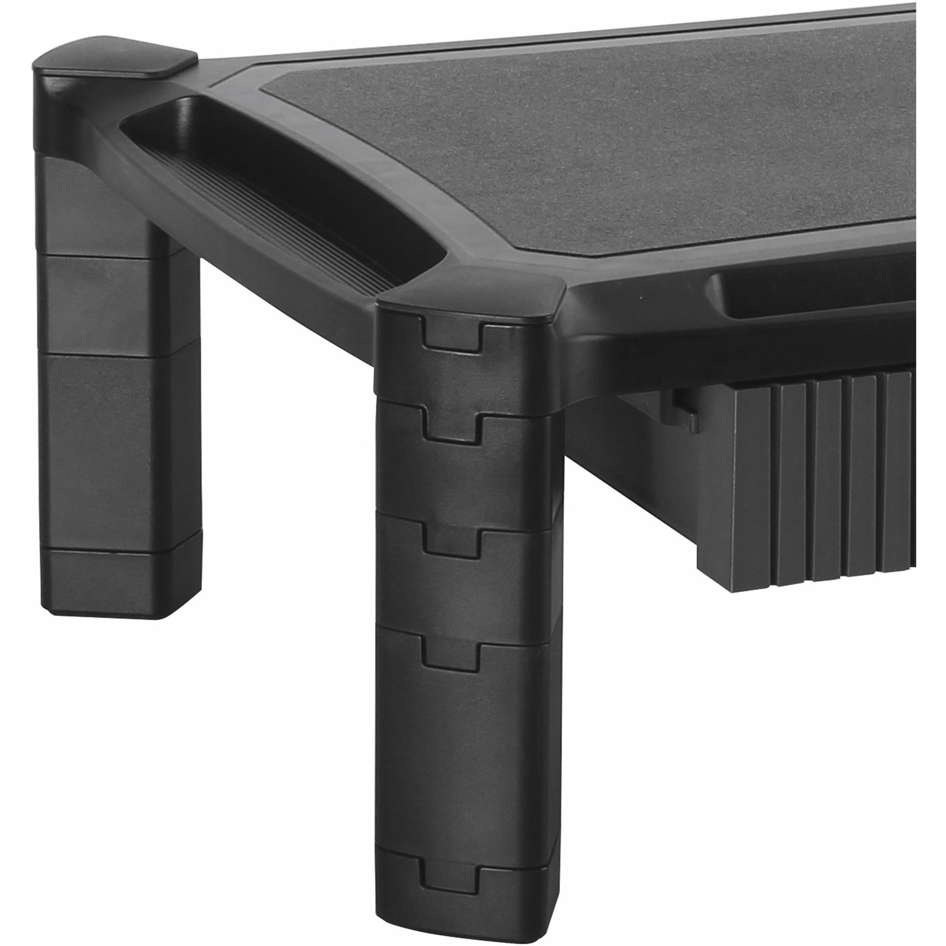 StarTech.com MONSTADJDL Monitor Riser with Drawer - Large (19.7"/500mm) - Height Adjustable - Stackable Columns, Computer Monitor Riser Stand for Desk - For up to 32" Monitor