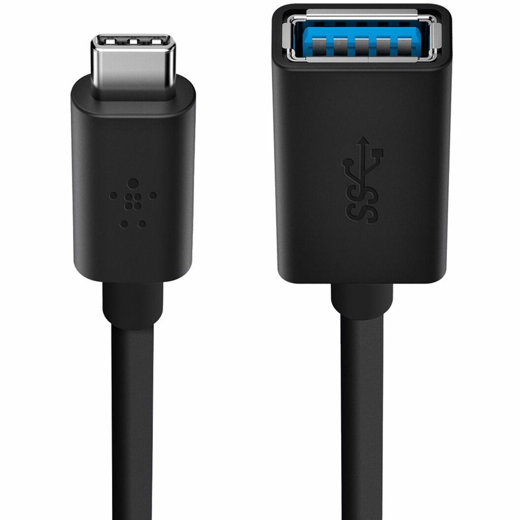 Belkin B2B150-BLK Sync/Charge USB Data Transfer Cable, Reversible, 6" Length, Black