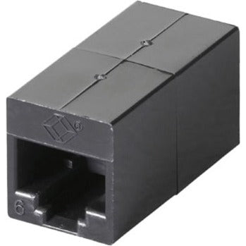 Black Box FM609 Cat.6 Coupler - Unhielded, Straight-Pin, Black, Network Adapter