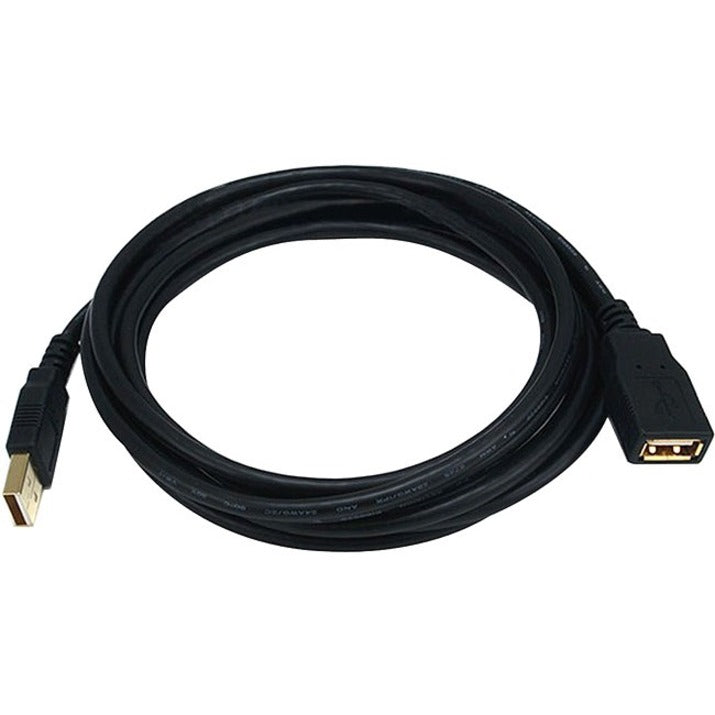Monoprice 5434 10ft USB 2.0 A Male to A Female Extension Cable, Gold Plated, Corrosion-free
